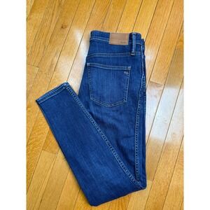 Madewell High-Rise Skinny Jeans Dark Wash Blue Tencel Blend G7391 Womens 29
